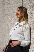 Camicia bianca con strass