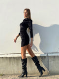 Abito in velluto nero