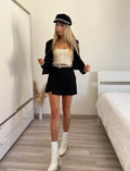Completo giacca e short nero