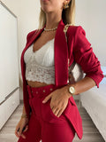 Completo giacca e pantalone ciliegia