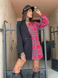 Abito a blazer scozzese