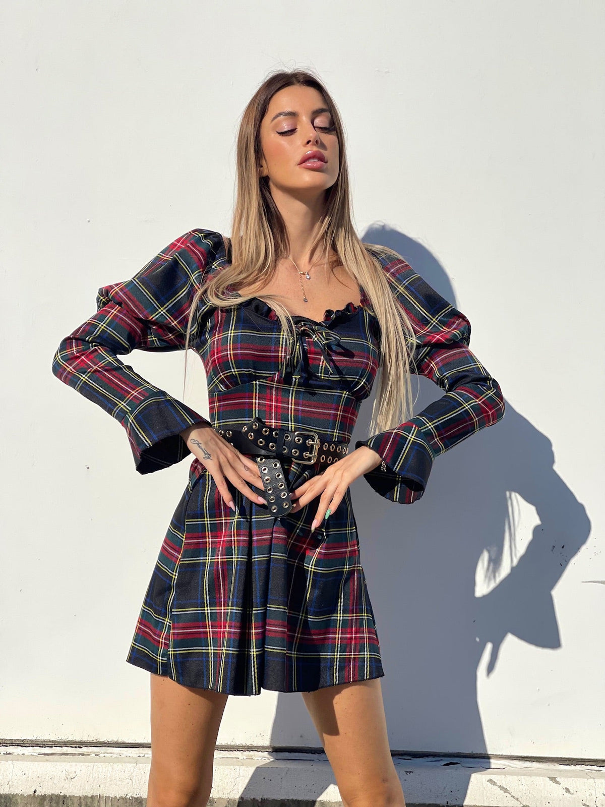 Abito scozzese base nero