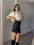 Camicia crop bianco