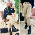 Leggins in camoscio Camel