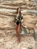 kimono nero gold con cintura
