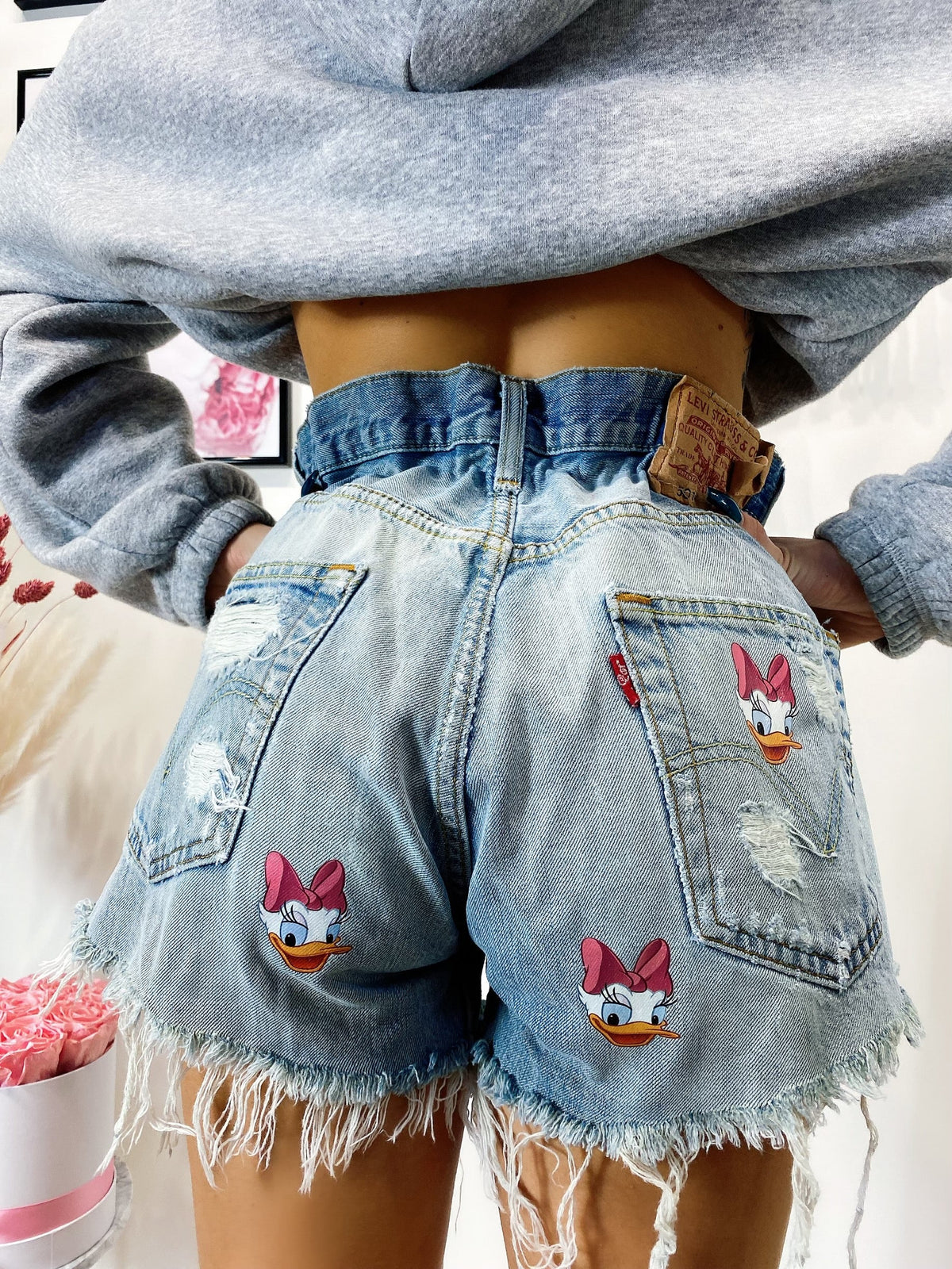Short Levi’s Vintage con stampa Paperina bagno chiaro