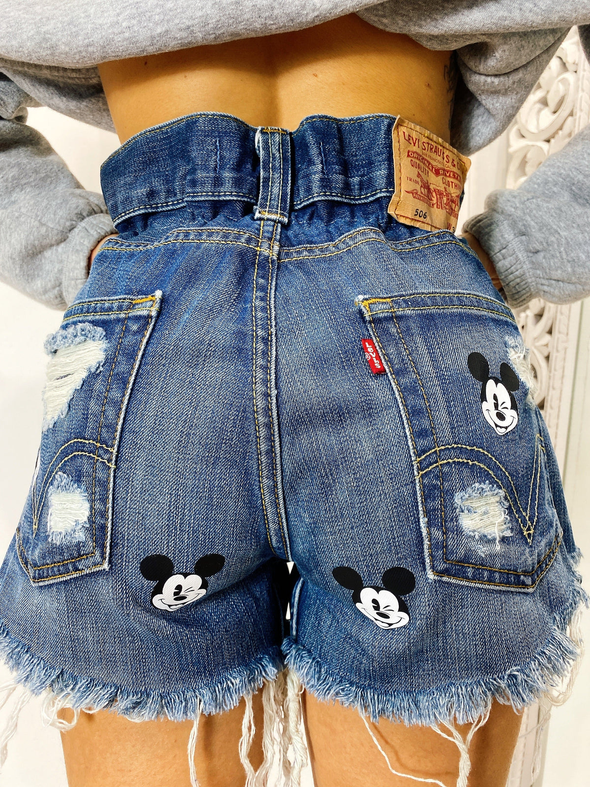 Short Levi’s Vintage con stampa topolino bagno medio