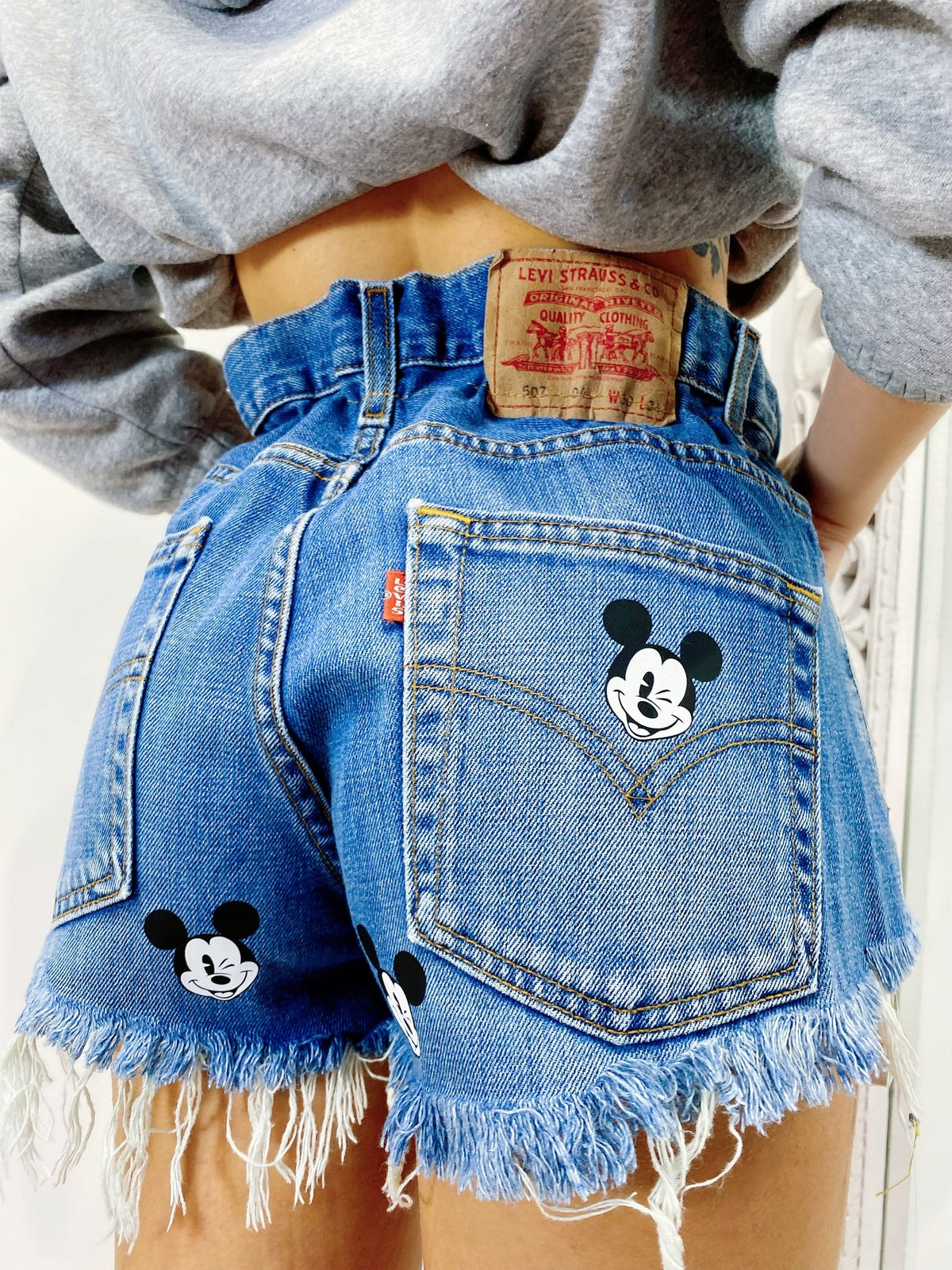 Short Levi’s Vintage con stampa topolino bagno medio