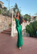 Abito a sirena verde smeraldo