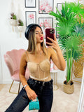 Body con trasparenze e catena nude