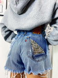 Short Levi’s Vintage bagno medio con borchie