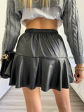 Gonna a balze in eco-pelle