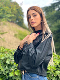 Giacca in eco pelle nera