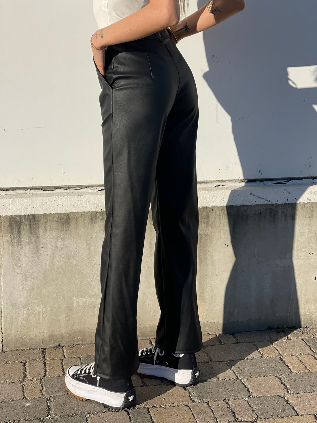 Pantalone in ecopelle