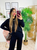 Tuta comfort Nera con cappuccio