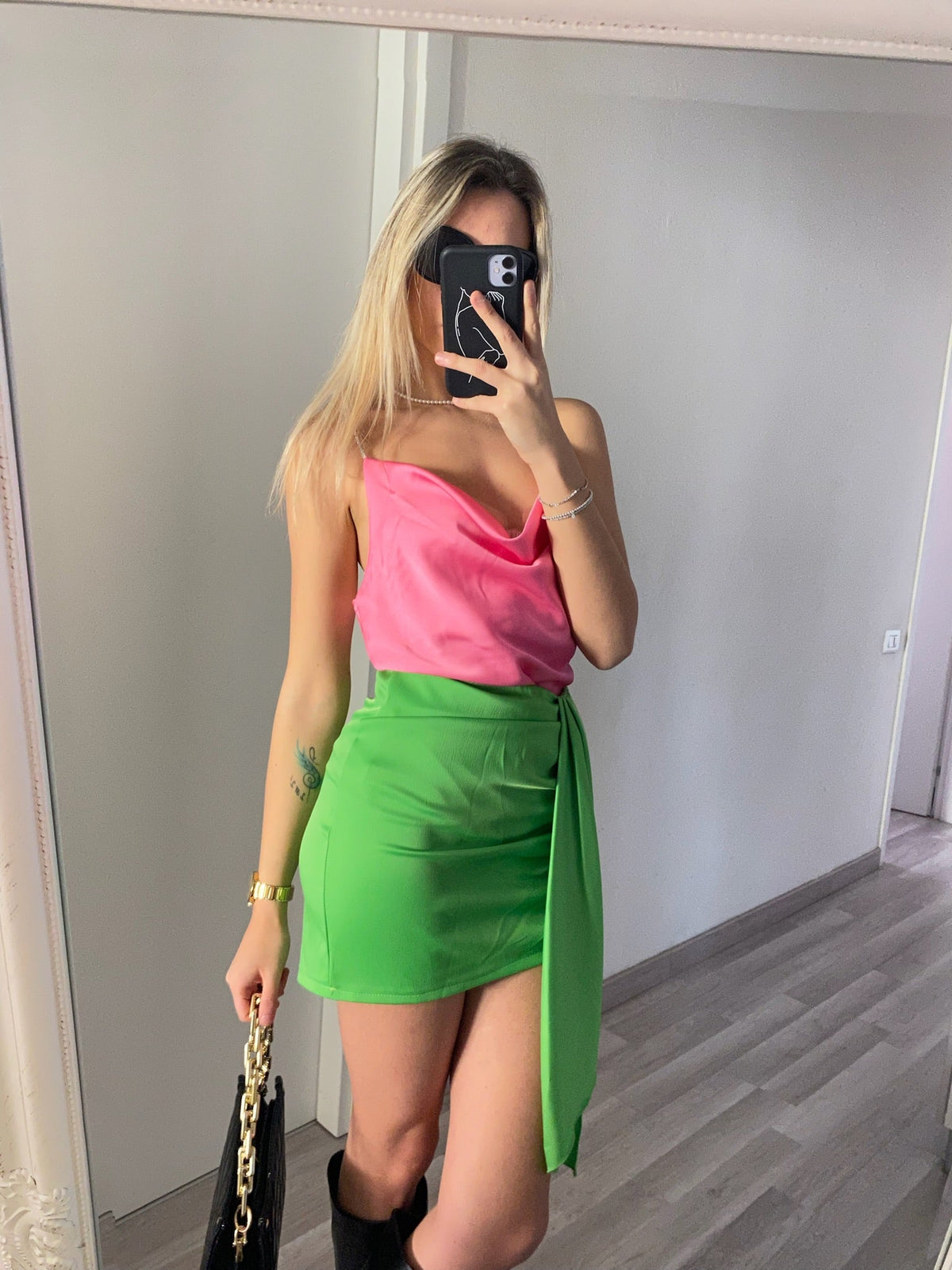Gonna con fusciacca verde