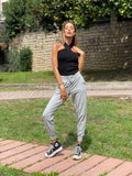 Top con incrocio sul collo nero