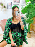 Completo due pezzi maculato verde