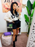 Maglione bianco Rock