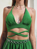 Completo top e gonna verde