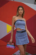 Completo top e gonna in jeans