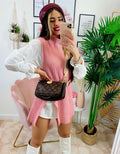 Abito due pezzi con cintura Rosa