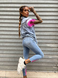Jeans flame Fuxia