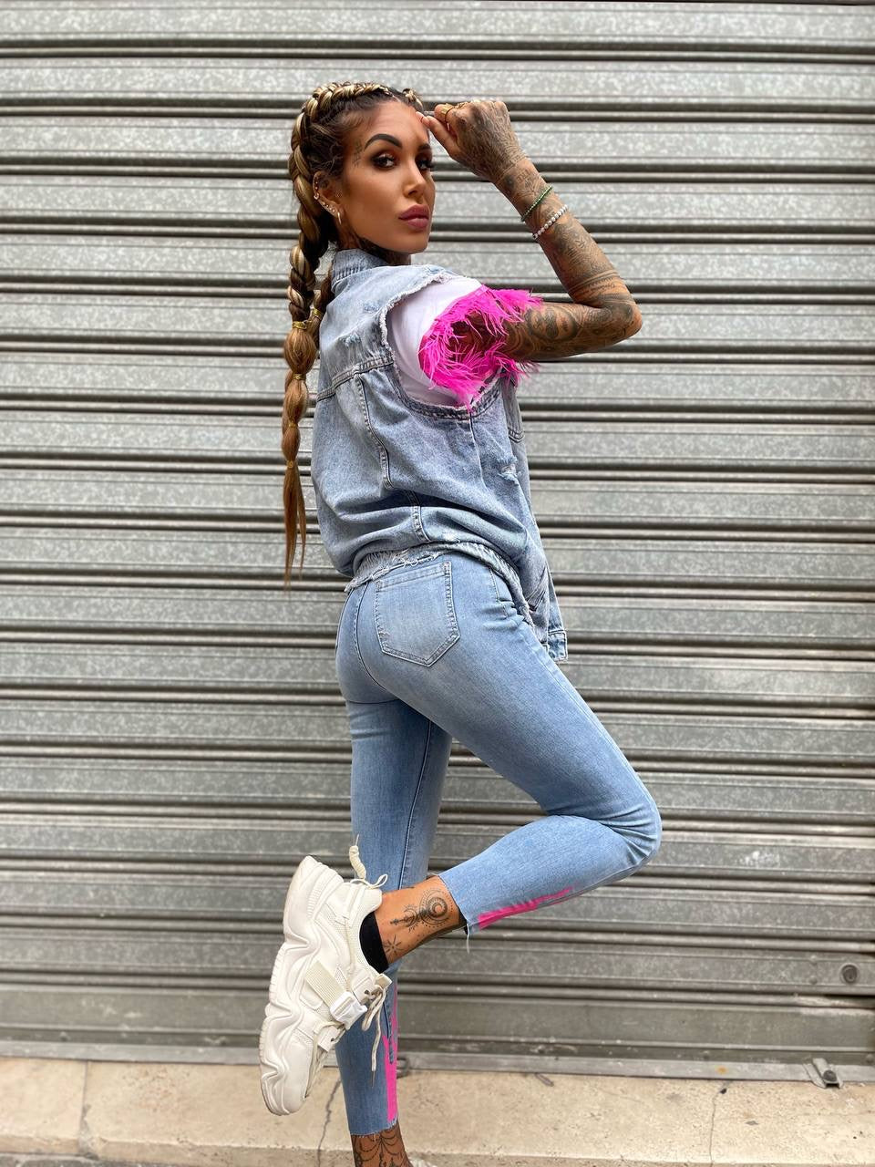 Jeans flame Fuxia