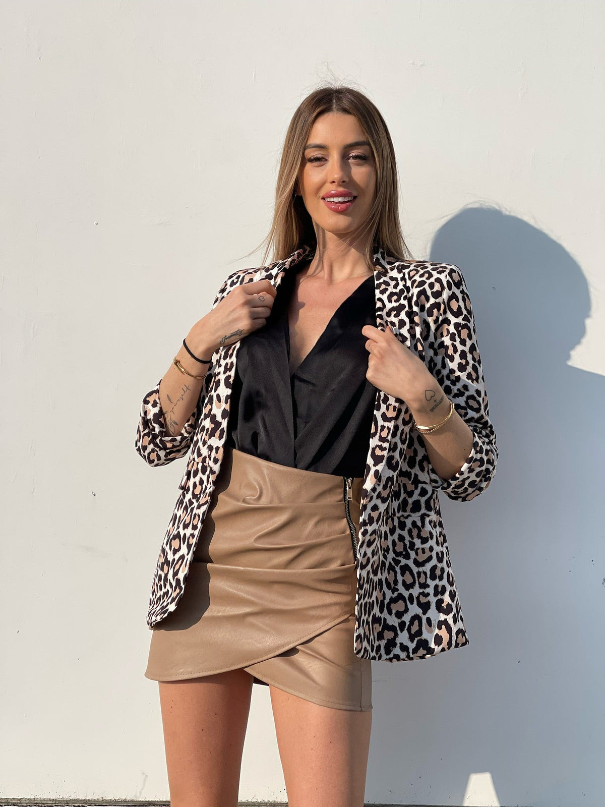 Giacca maculata beige