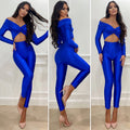 Tuta aderente con nodo blu