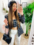 Giacca a quadri top compreso