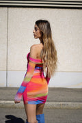 Abito multicolor con scollo