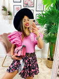 Body con voilant Rosa barbie