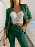 Completo giacca e pantalone verde