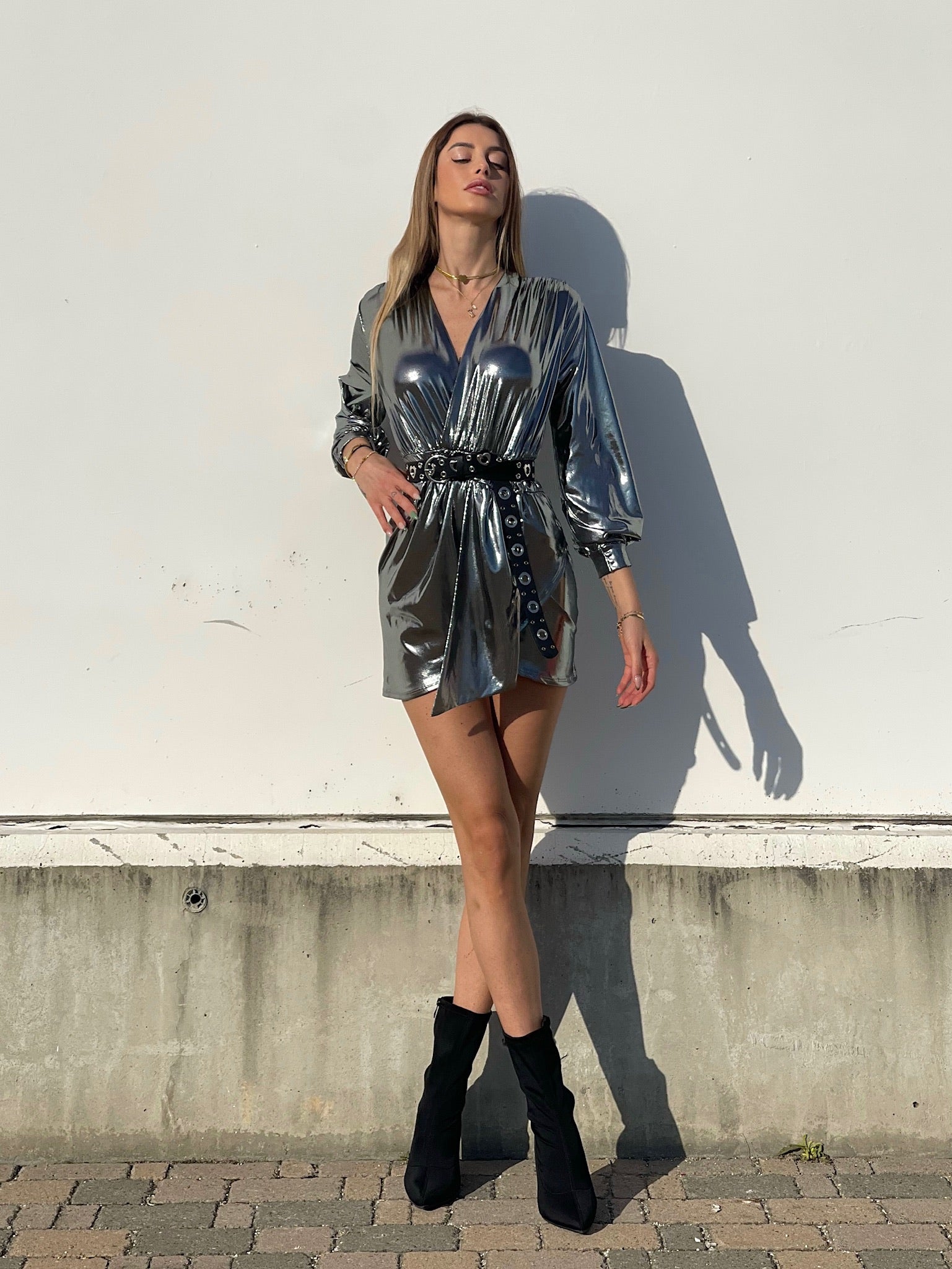 Abito glam night silver