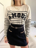 Maglione Amour bianco e nero