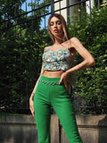 Pantalone a zampa verde