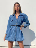 Abito in jeans con cintura