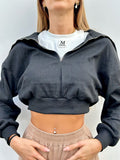 T-shirt più felpa crop