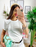 T-shirt con strass