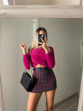 Maglioncino morbidissimo choker Fuxia