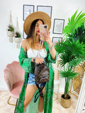 Kimono stampa bandana Verde