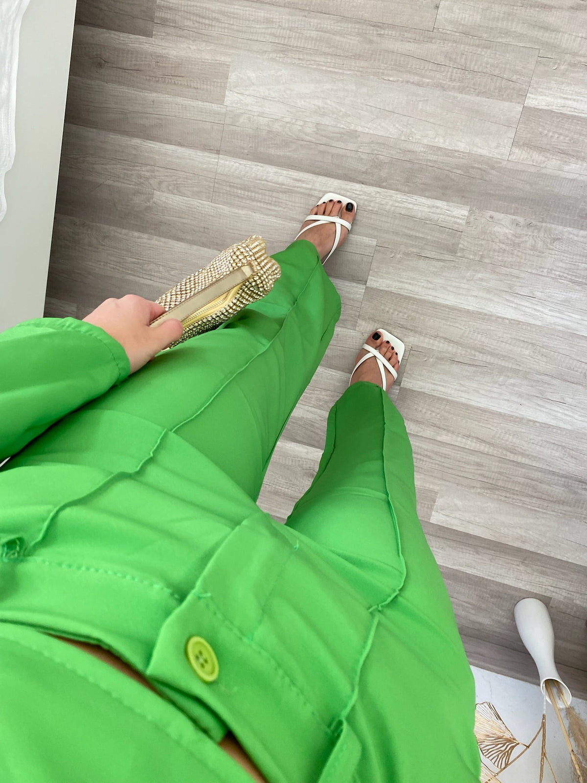 Completo top e pantalone verde