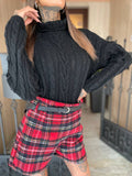 Short scozzese con cintura