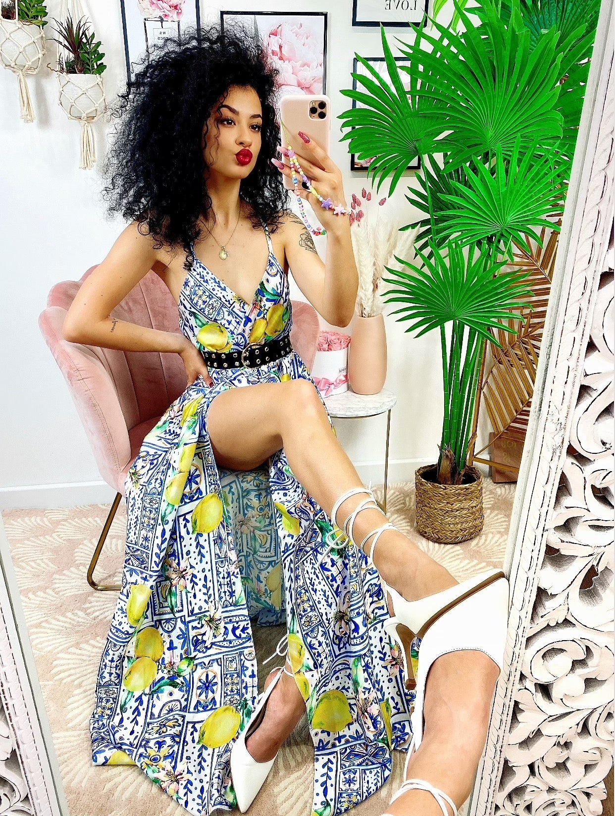 Dress Lungo con maxi spacco Lemon