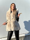 Smanicato in eco pelo beige