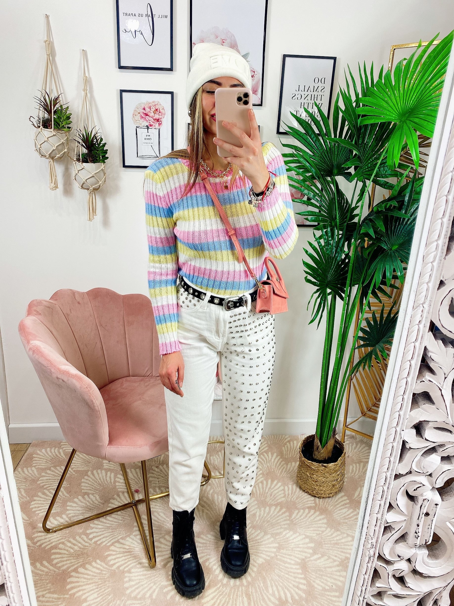 Maglioncino a righe Multicolor