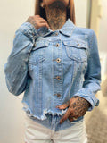 Giacca di jeans con frange