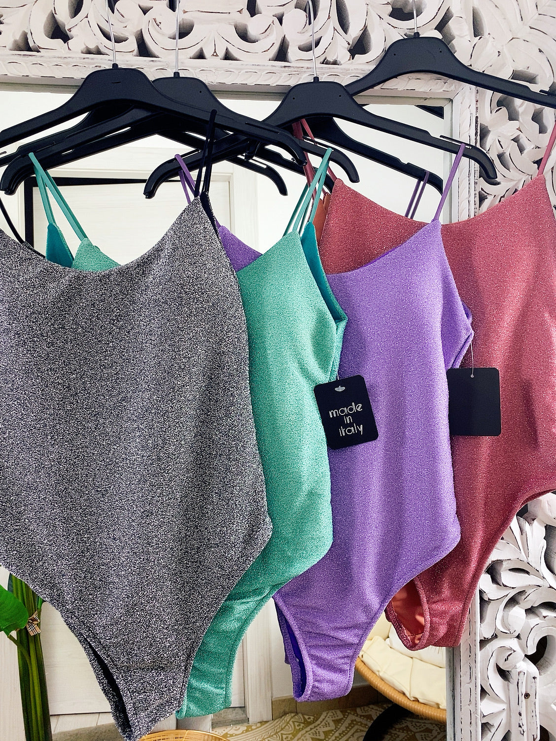 Body/costume glitter schiena aperta