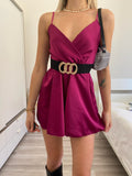 Tutina in raso ciliegia